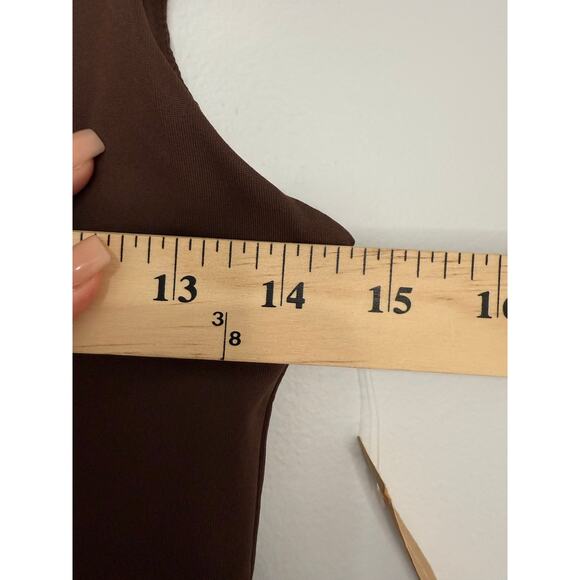 CAARA Contouring Tank Midi Chocolate Brown Shaping Stretchy Midi Medium - Picture 5 of 6